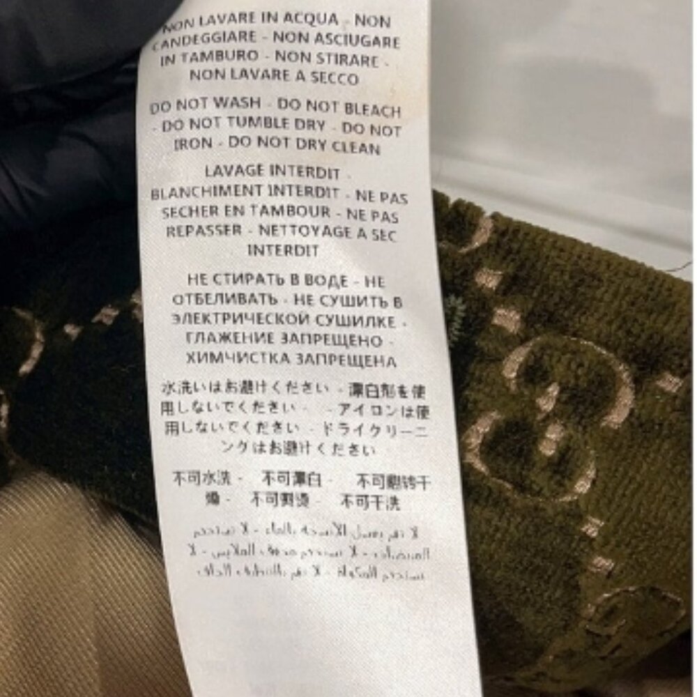 GUCCI GG LOGO MONOGRAM COAT SZ: EU(IT) 38 / US 2 SOFT RICH VELVET & LEATHER - Picture 16 of 16